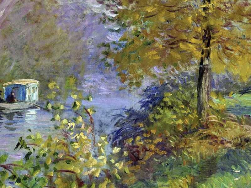 Monet, "Le Bateau-atelier" (1876)