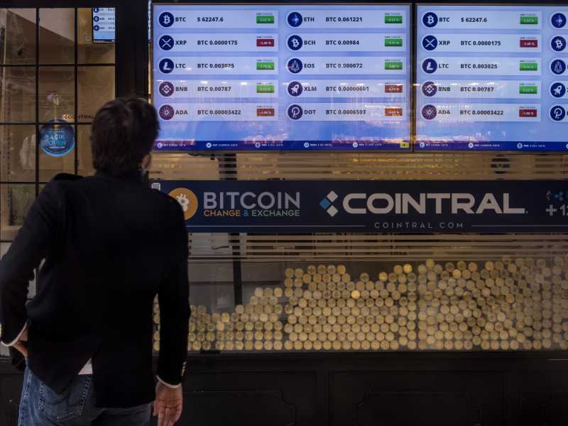 Uffici di Bitcoin a Istanbul (foto Getty)&nbsp;<br />