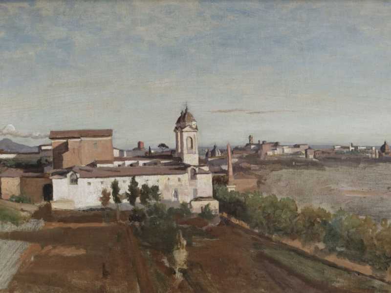 Jean-Baptiste Camille Corot, Trinit&agrave; dei Monti, 1825-1838, olio su tela