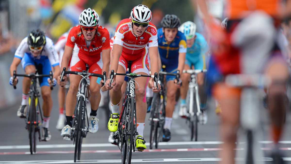 Immagine di Il ciclista albanese terzo al mondiale juniores del 2013 a Firenze