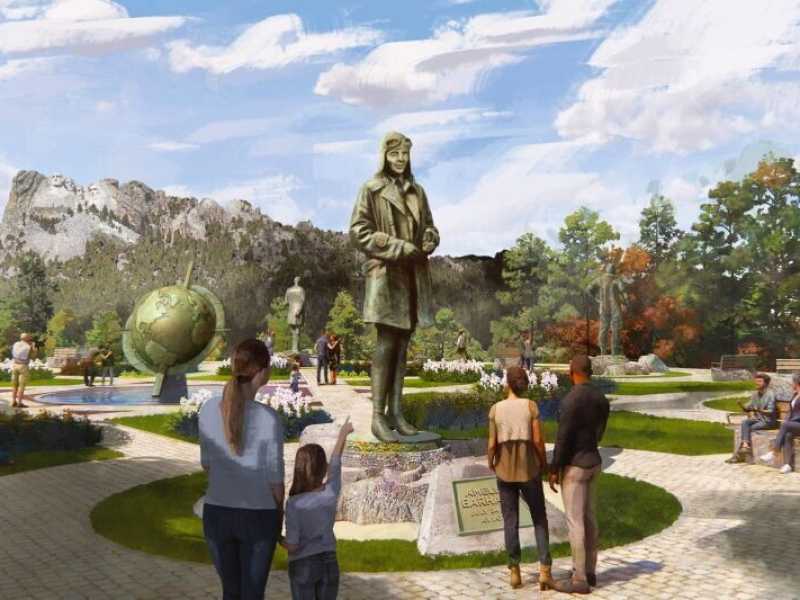 Un concept design di Storyland Studios per un Giardino nazionale degli eroi americani (foto dell’Ufficio del governatore del Sud Dakota)