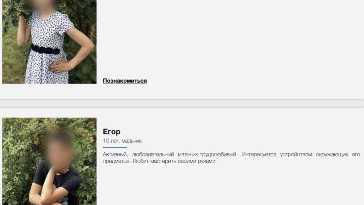 Immagine di La Russia mostra i suoi rapimenti su un catalogo per adottare bambini ucraini