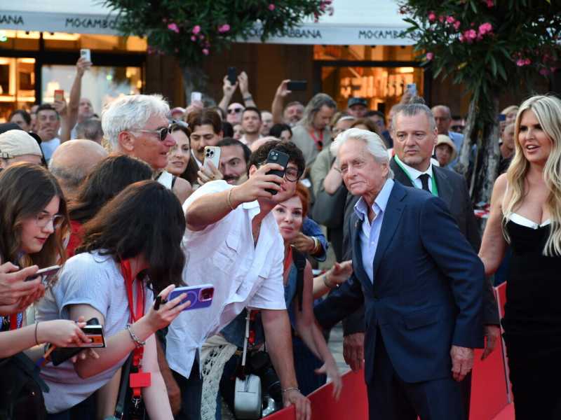 Quest’anno, il divo dei festival nazionali fra cui quello di Taormina è stato Michael Douglas (foto Ansa) <br />