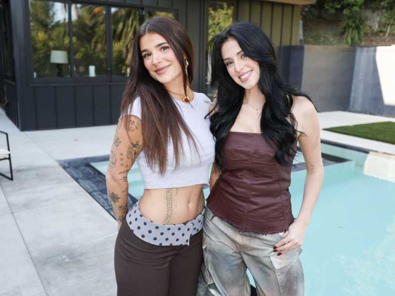 Ari Kytsya (a sinistra) e Camilla Araujo a Los Angeles (foto Wilbert Roberts/Getty Images) <br />