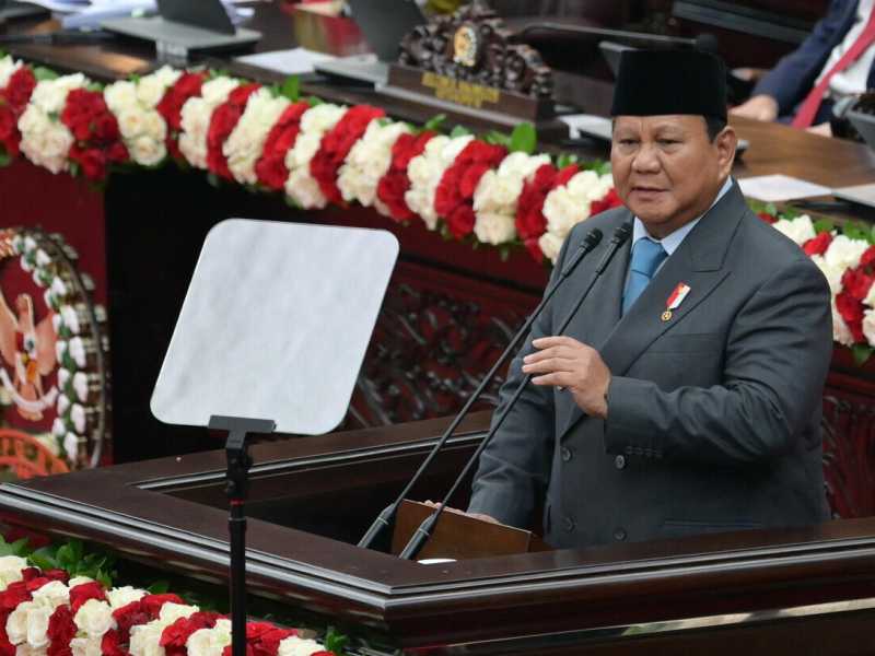 Il presidente indonesiano Prabowo Subianto (foto ANSA)
