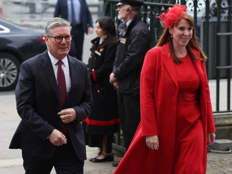 <strong>Keir Starmer con Angela Rayner (foto Epa, via Ansa)</strong> 