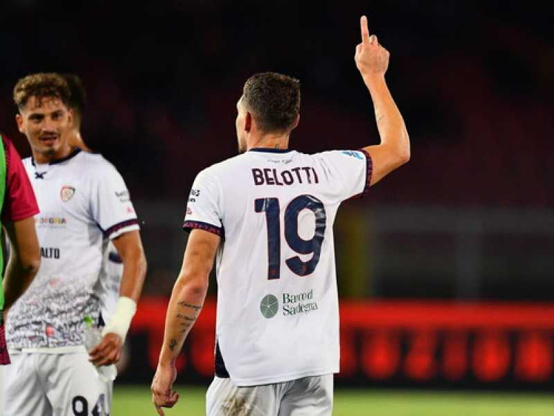 L'attaccante del Cagliari Andrea Belotti (foto LaPresse)