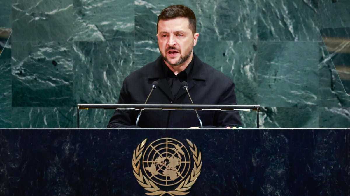 Immagine di Il discorso di Zelensky all'Onu: "Solo armi e alleanze forti garantiscono la pace"