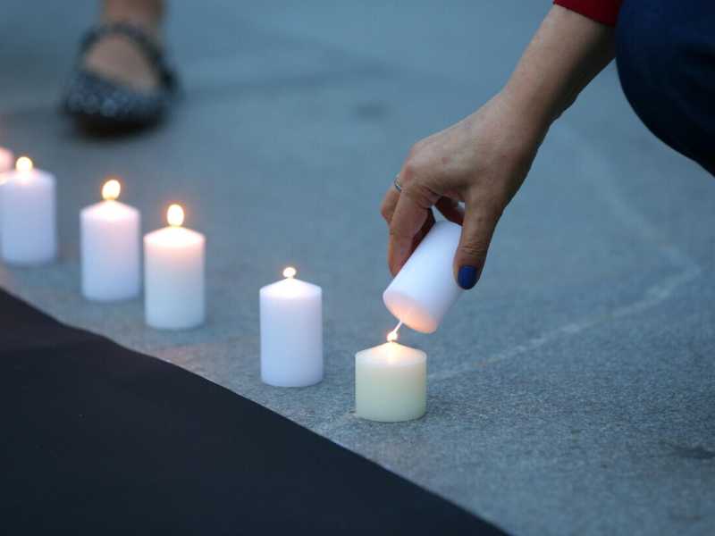 Commemorazione per i trent'anni del genocidio di Srebrenica, a Sarajevo (foto Ansa) 