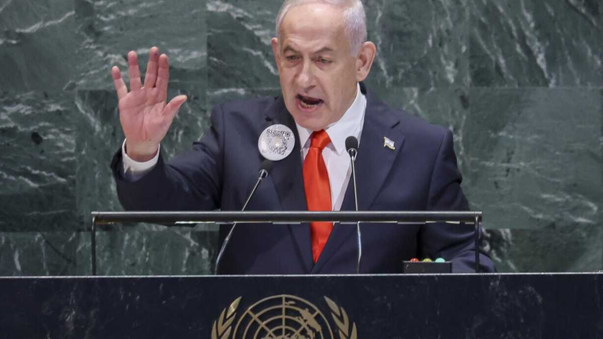 Immagine di Netanyahu all’Onu: “Hamas vuole un altro 7 ottobre”. Le delegazioni lasciano l’aula