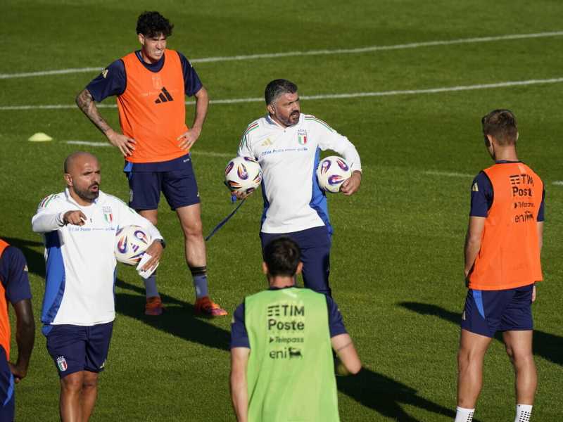 Il ct Gennaro Gattuso tra i convocati della Nazionale per le ultime tre partite del girone di qualificazione (foto LaPresse)