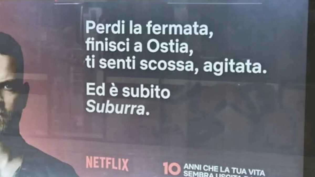 Immagine di Tutti contro lo slogan di Netflix, nessuno contro le condizioni di Ostia