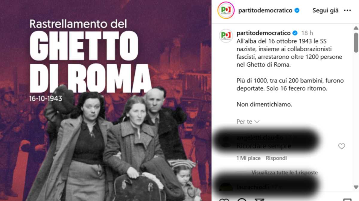 Immagine di Copia e incolla della memoria (confusa): dal Pd a Conte, la stessa svista sul rastrellamento del ghetto