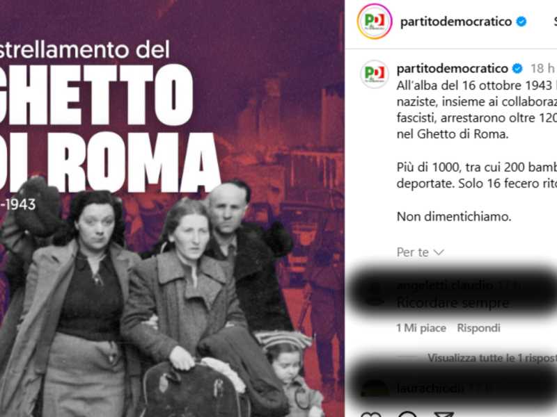 Copia e incolla della memoria (confusa): dal Pd a Conte, la stessa svista sul rastrellamento del ghetto