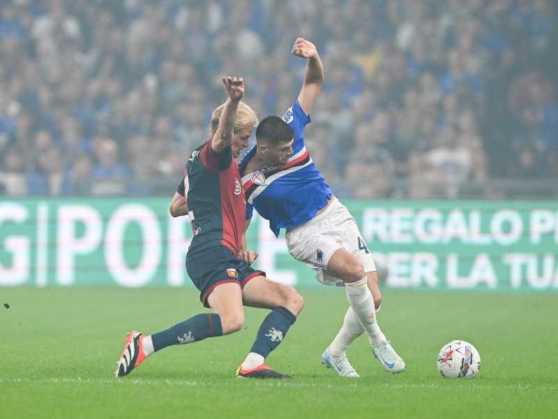 Un'immagine dell'ultimo derby tra Genoa e Sampdoria. Era il 25 settembre 2024 in Coppa Italia (foto di Tano Pecoraro per LaPresse)<br />