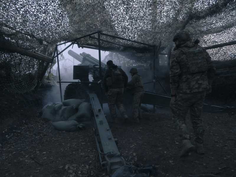Posizione di artiglieria ucraina vicino a Pokrovsk (Foto di Marharyta Fal/Frontliner/Getty Images)&nbsp;<br />
