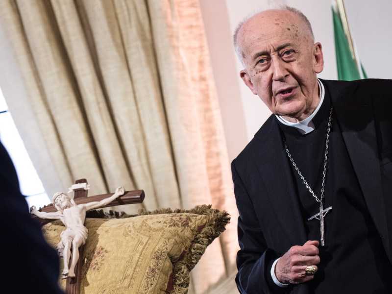 Il cardinale Camillo Ruini (foto LaPresse)