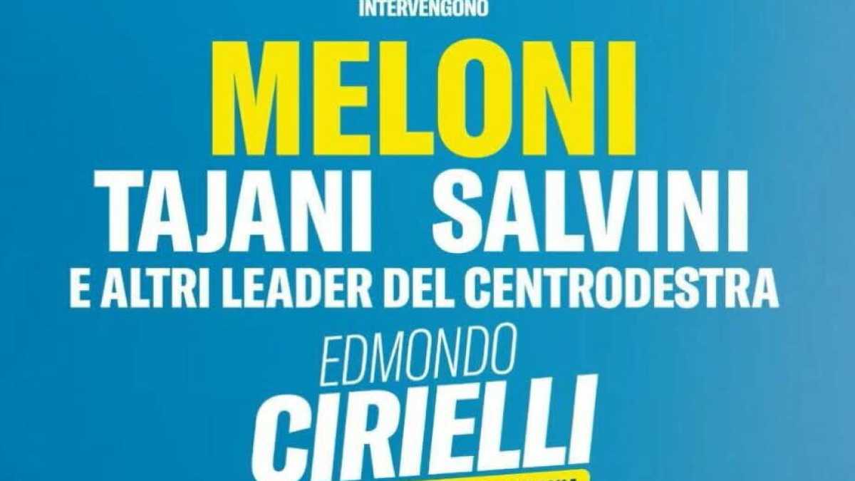 Immagine di A Napoli il centrodestra fa sparire Lupi dai manifesti dei comizi con Meloni