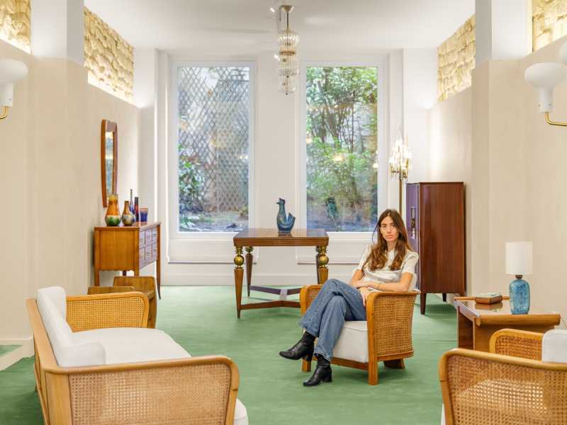 Virginia Valsecchi alle Galerie Bonaparte (Foto &copy; Gregory Copitet)&nbsp;<br />