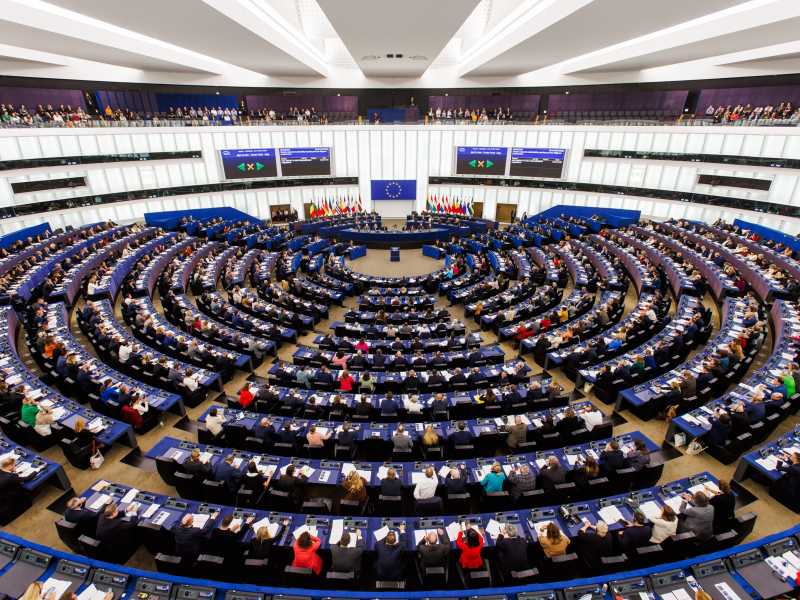 &nbsp;L'Aula del Parlamento europeo a Strasburgo (foto Getty)