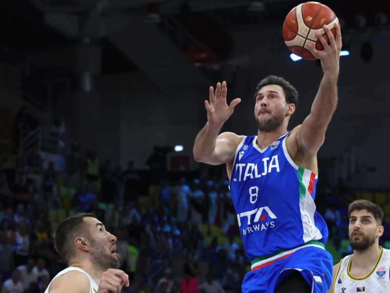 Danilo Gallinari con la Nazionale italiana (foto Ansa)