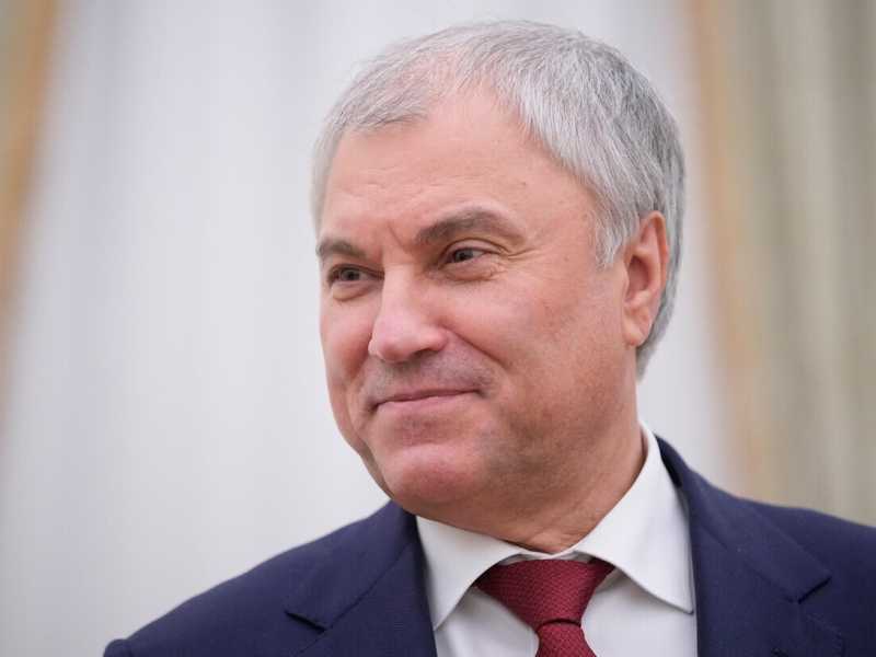 Il presidente della Duma russa, Vyacheslav Volodin (foto ANSA)