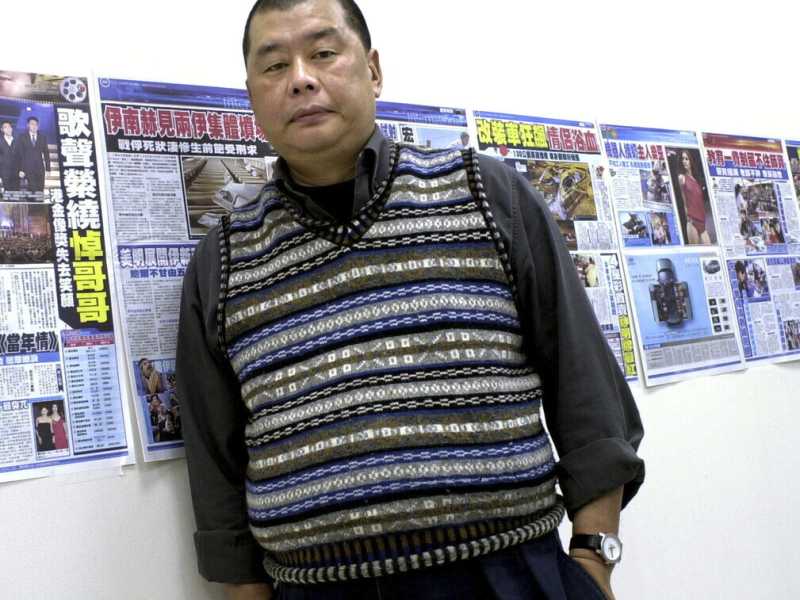Jimmy Lai (foto Ap, via LaPresse)