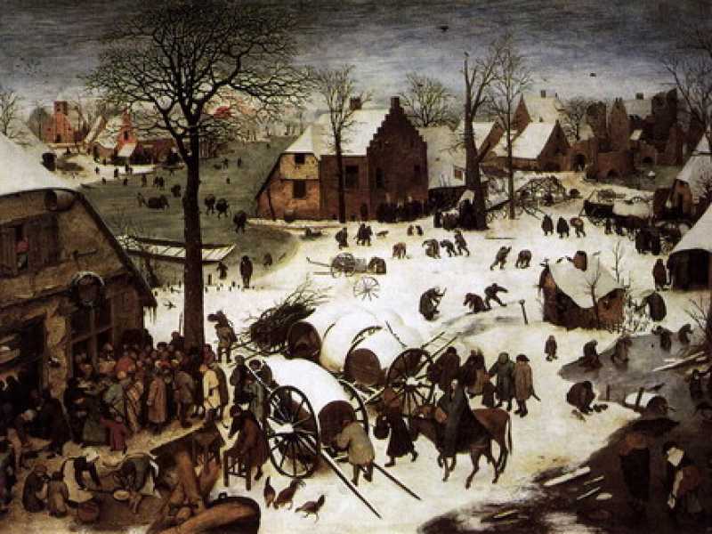 <span style="color: rgb(10, 10, 10); font-family: "Google Sans", Arial, sans-serif;">Pieter Bruegel il Vecchio, "Censimento di Betlemme", 1566</span>