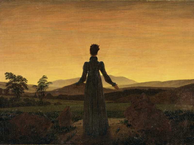 Caspar David Friedrich, Donna al tramonto del sole, 1818&nbsp;