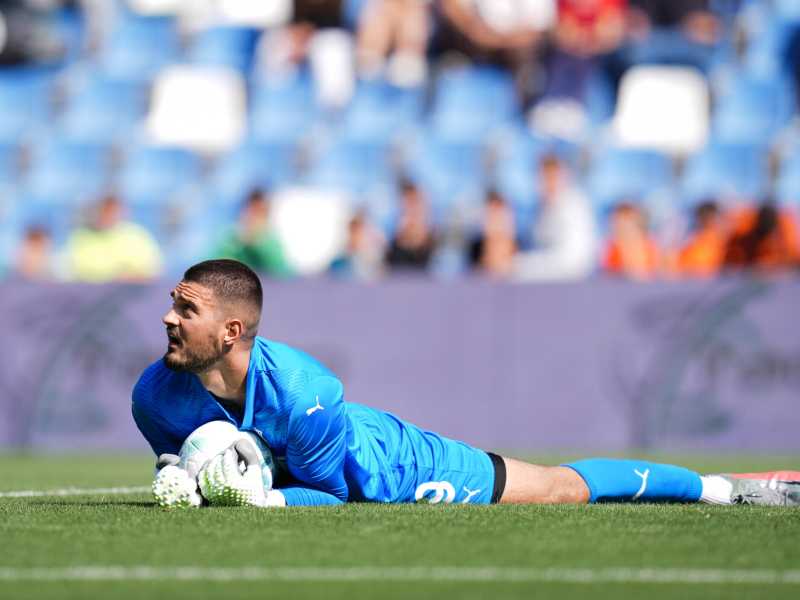 Il portiere del Sassuolo, Arijanet Murić (foto LaPresse)&nbsp;<br />