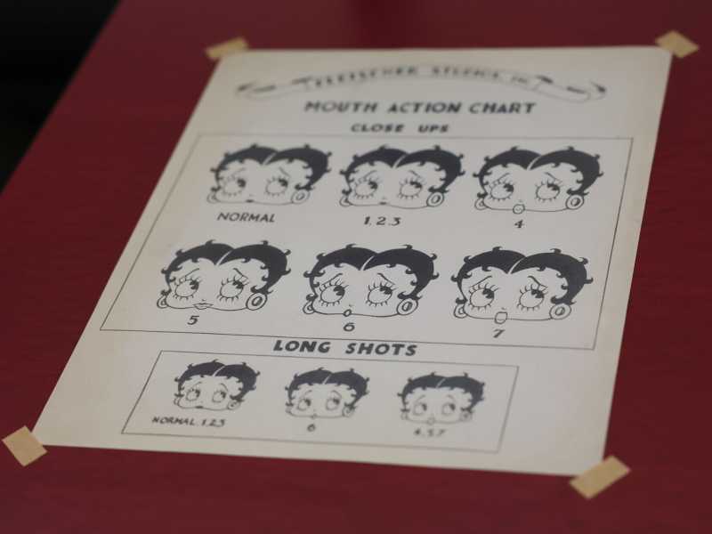 Lo storyboard di Betty Boop in mnostra a Shanghai, in Cina (Foto di Zhe Ji/Getty Images) <br />