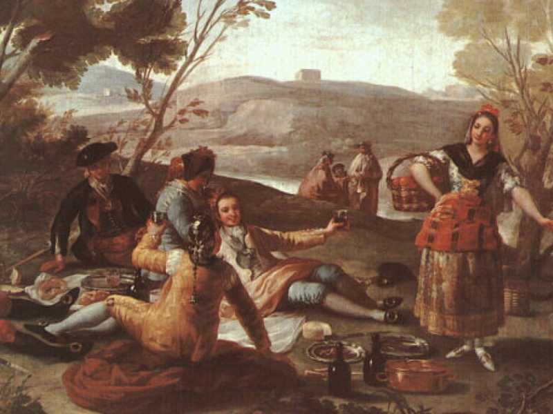 F. Goya, <em>Picnic on the Banks of the Manzanares</em>, 1776
