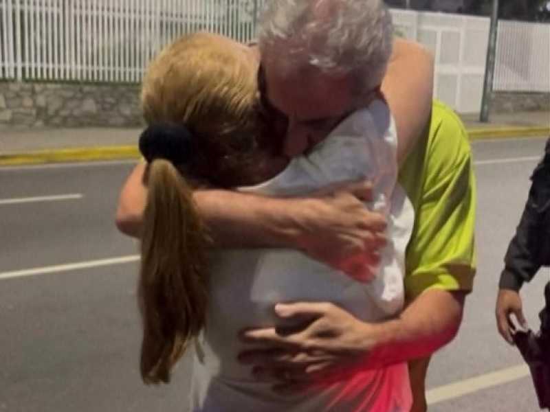 Biagio Pilieri liberato in Venezuela (Ansa/AFP)<br />