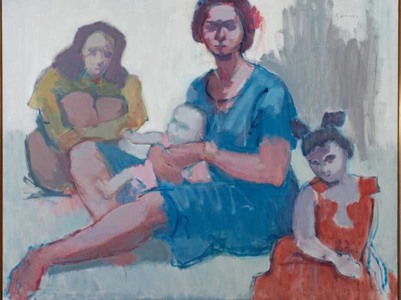 Mother and Children, Jacob Kainen, 1965 <br />