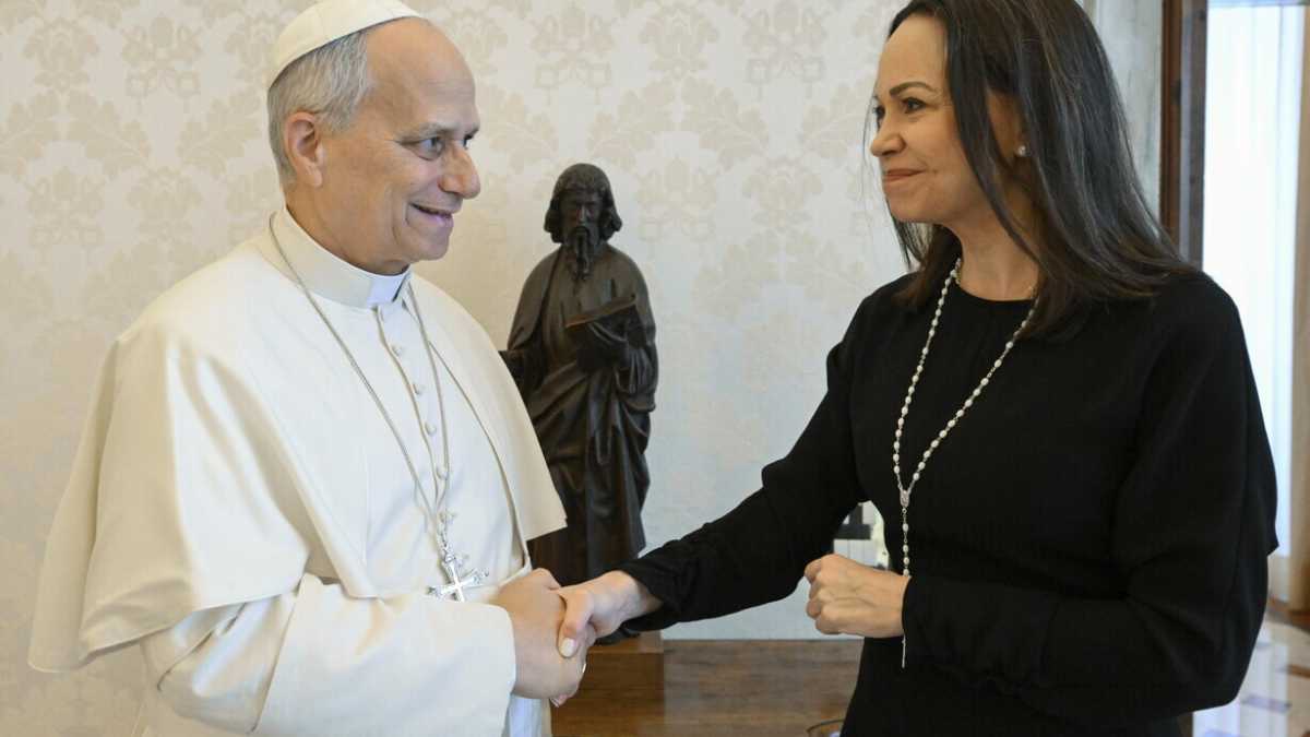 Immagine di Il Papa incontra María Corina Machado, Nobel per la pace e leader dell'opposizione in Venezuela