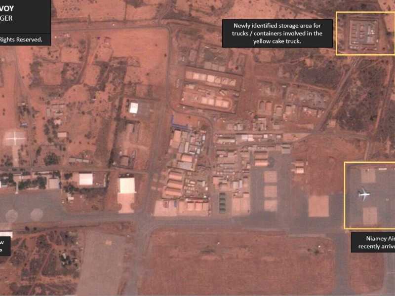 Le immagini satellitari dell'aeroporto di Niamey (foto per gentile concessione di @casusbellii)