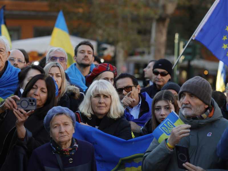 Manifestazione a sostegno dell&rsquo;Ucraina a Roma, lo scorso novembre  (foto  LaPresse) &nbsp;<br />