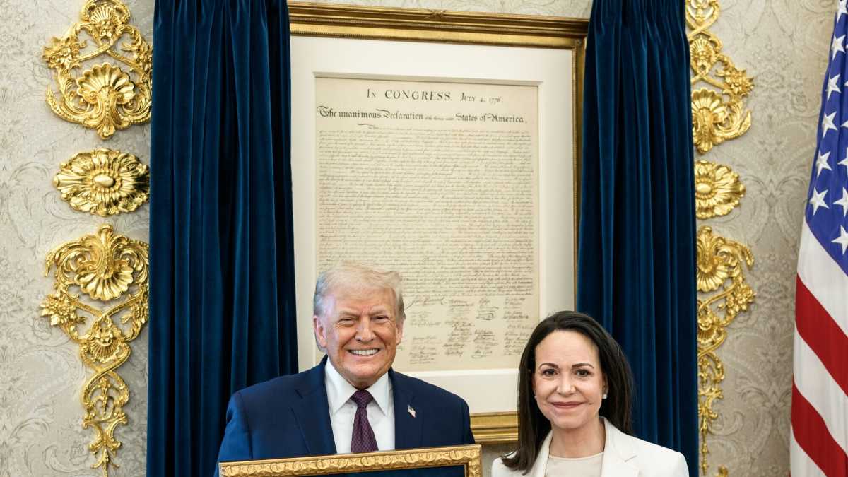 Immagine di Machado e Rodríguez si contendono le attenzioni di Trump