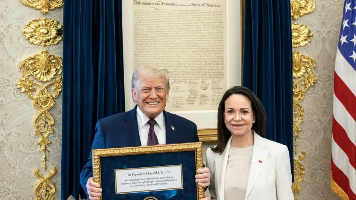 Immagine di I feticisti del Nobel non capiscono il senso del gesto di Machado con Trump
