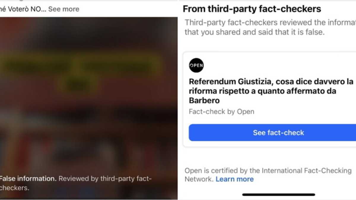 Immagine di Meta limita le bufale di Barbero sul referendum