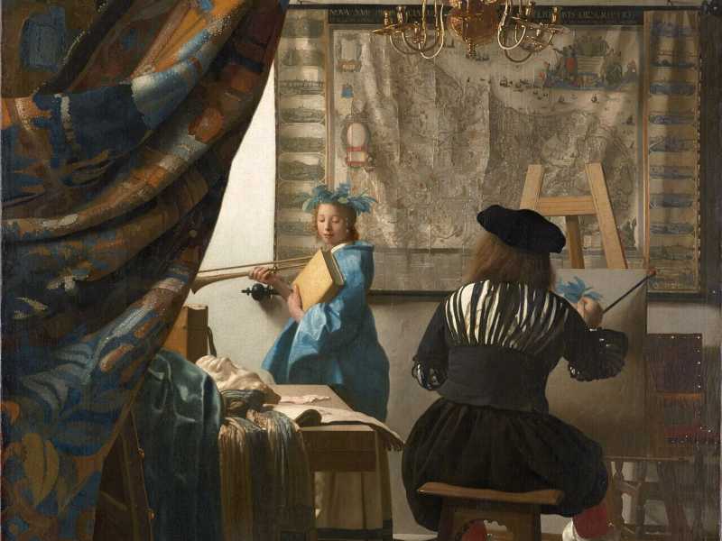 Johannes Vermeer, <em>The art of painting</em>, 1668