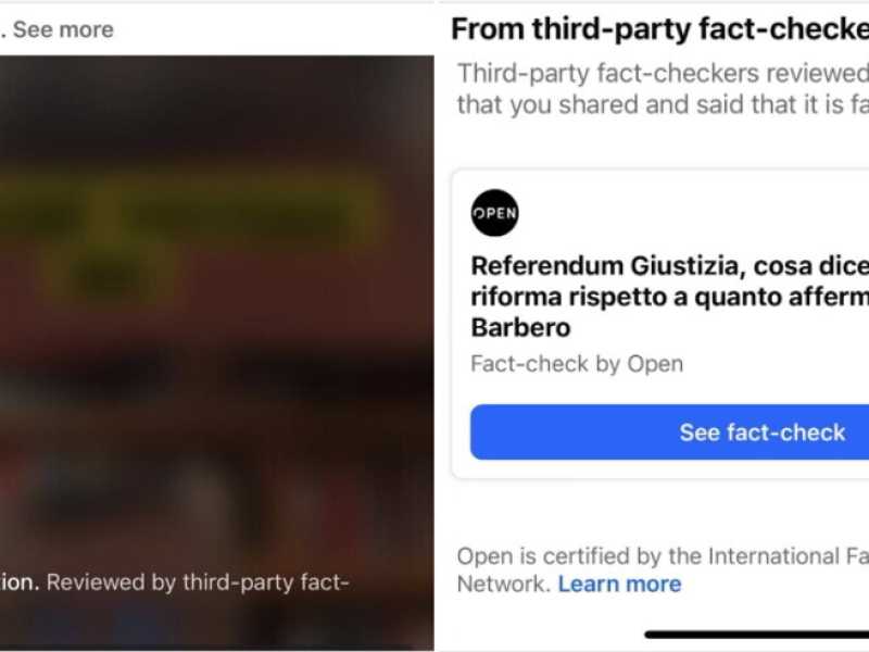 Meta limita le bufale di Barbero sul referendum