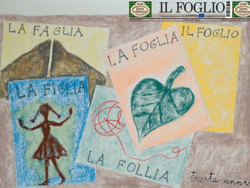 I colori di Francesco Clemente per i 30 anni del Foglio: una copertina speciale