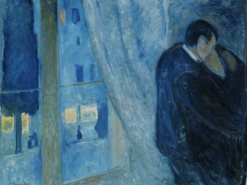 E. Munch, "Il bacio con la finestra", 1892