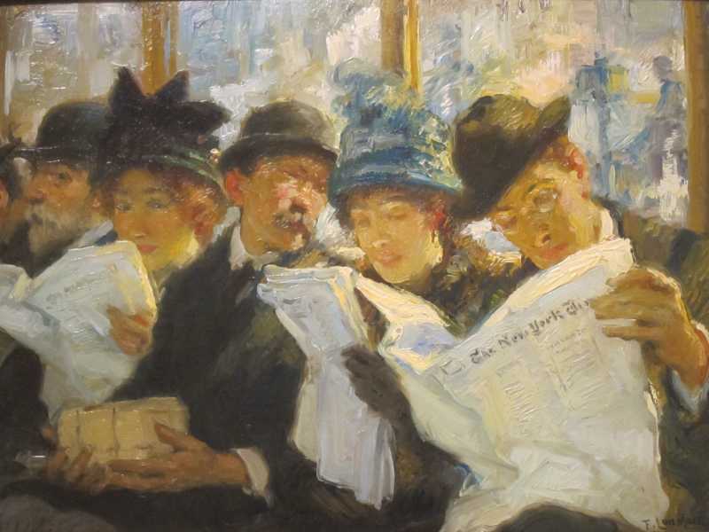 "Morning News", Francis Luis Mora, San Diego Museum of Art <br />