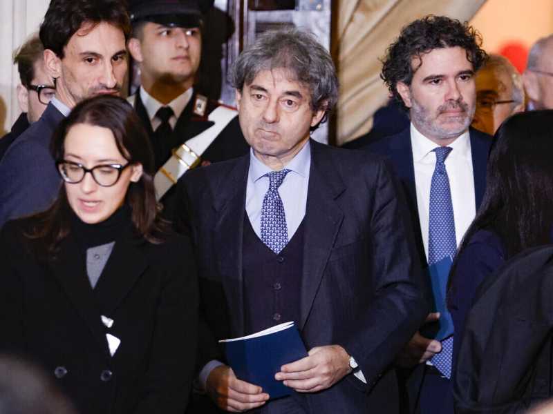 I vertici dell'Anm alla cerimonia di inaugurazione dell'anno giudiziario (foto Ansa)