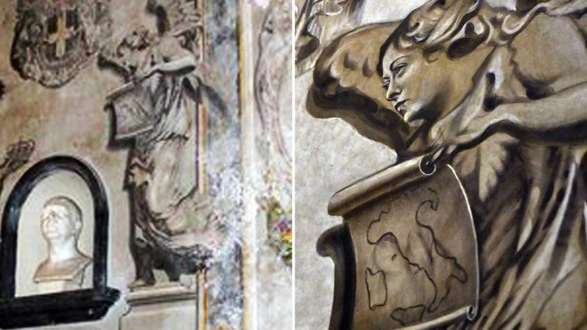 Immagine di Il volto di Meloni in un affresco potrebbe allarmare pure i madonnari di Piazza Navona