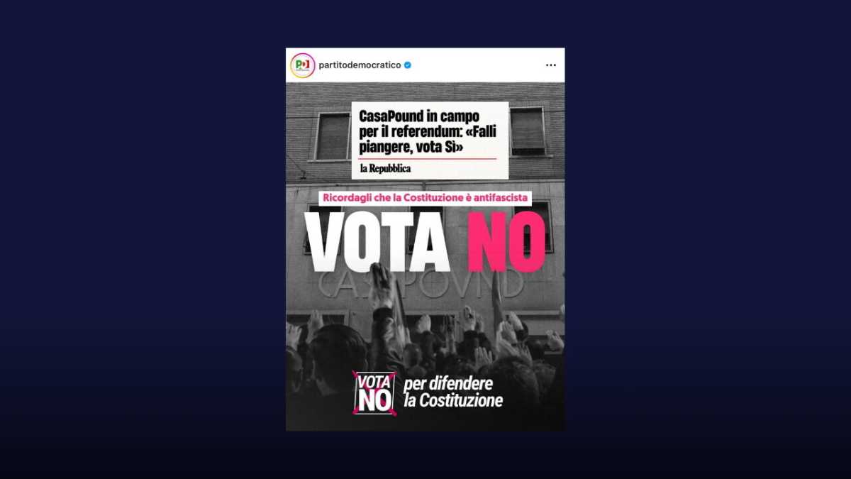 Immagine di La campagna del Pd per il referendum: "CasaPound vota sì, votate no". Ma nel 2016 Schlein votava come loro