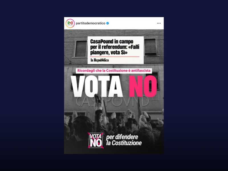 La campagna del Pd per il referendum: "CasaPound vota sì, votate no". Ma nel 2016 Schlein votava come loro