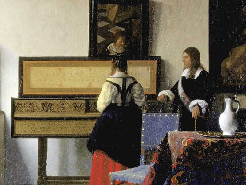 J. Vermeer, "The music lesson", 1662-1665
